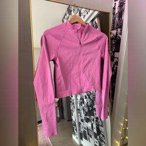 JOY LAB PINK ATHLETIC ZIP UP